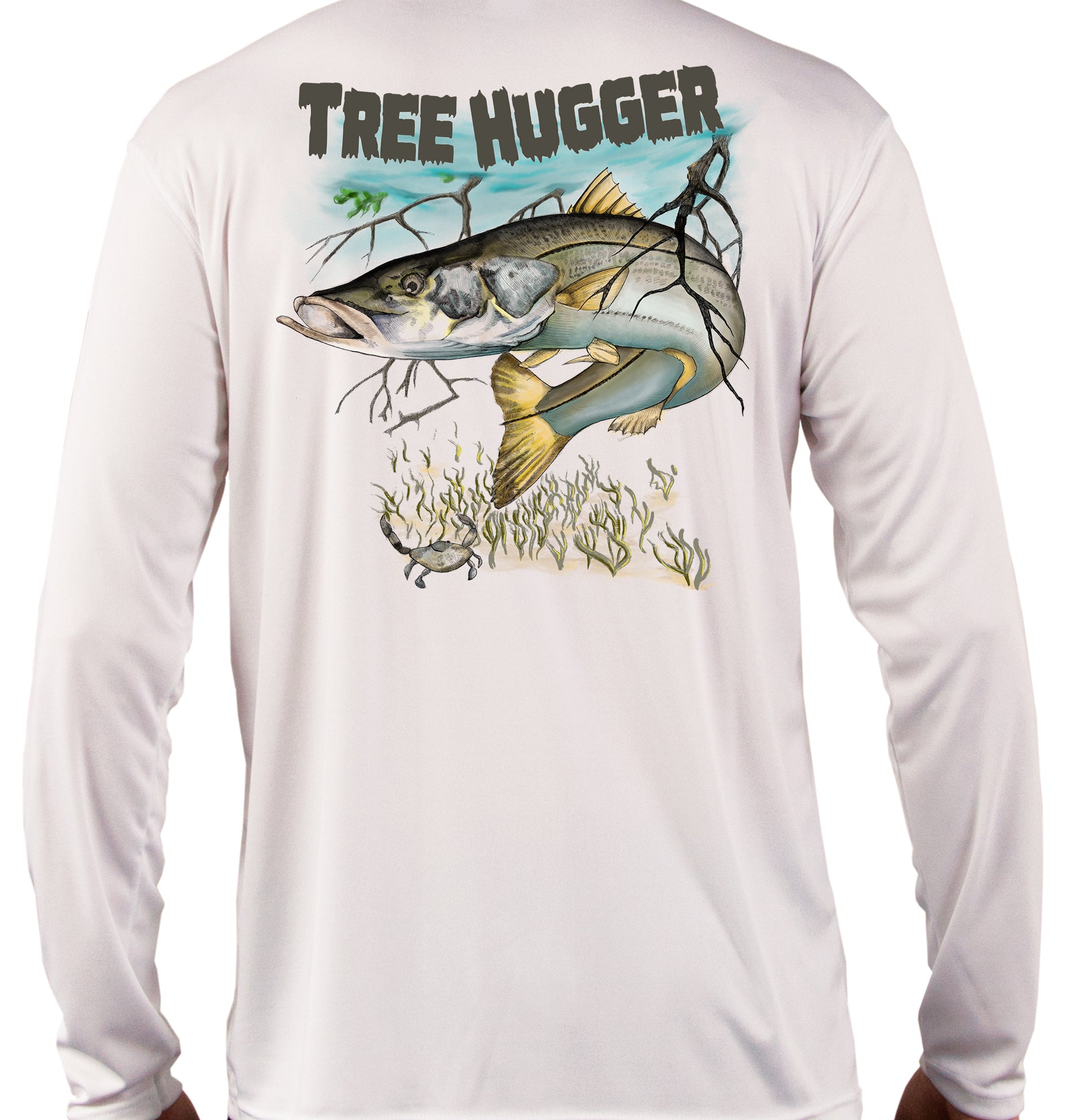 Spotted Sea Trout Chasing Baitfish Fishing Shirts Men's Quick Dry Ligh