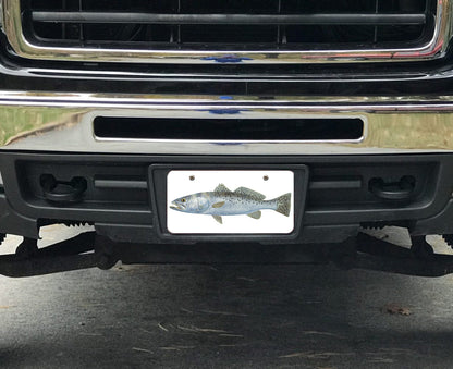 Fishing Front Vehicle License Plate Frame Cover - Skiff Life