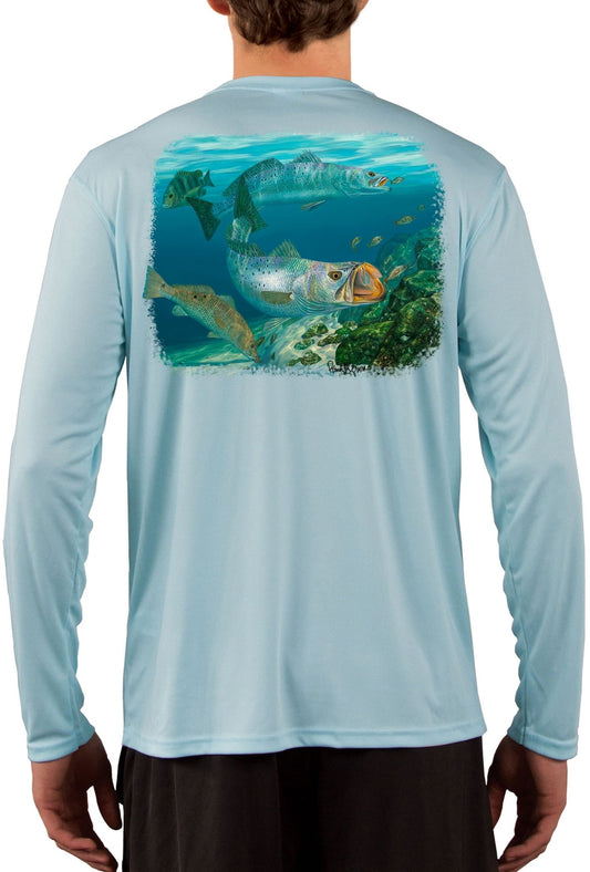 Baitchasers Redfish Sheepshead Trout Skiff Life Fishing Shirts For Men - Skiff Life