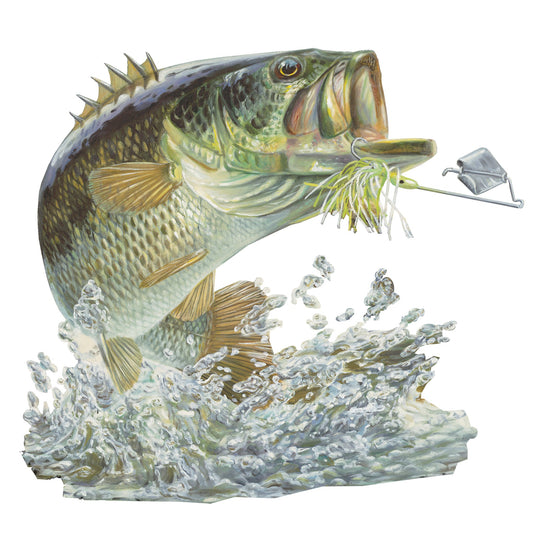 Bass Fishing Stickers Buzz Mini - Skiff Life