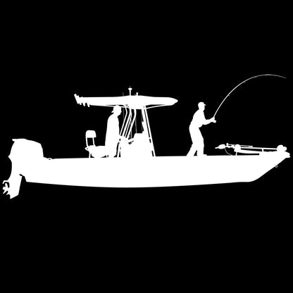 Boat Decal T - Top Design 10"X6" Vinyl Decal - Skiff Life