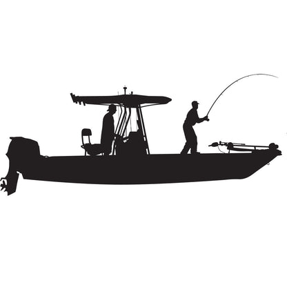 Boat Decal T - Top Design 10"X6" Vinyl Decal - Skiff Life