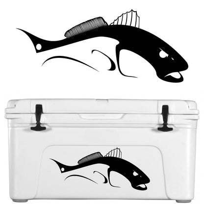 Bull Redfish Red Drum Fish Decals - Skiff Life