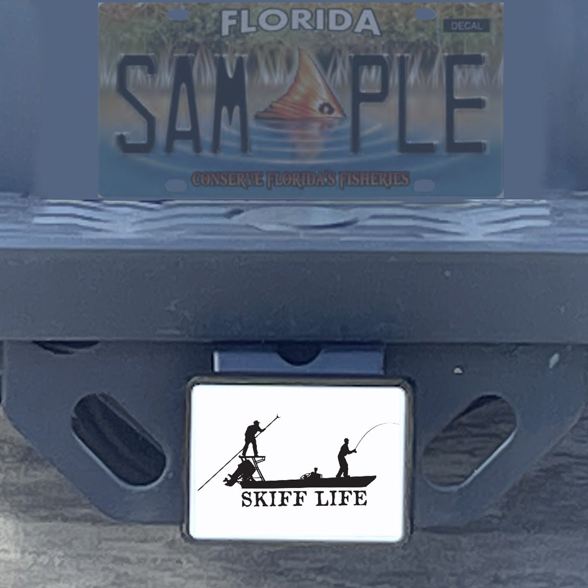 Custom Trailer Hitch Covers - Skiff Life