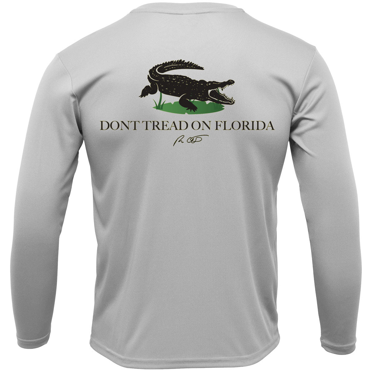 Don't Tread On Florida Fishing Shirt with Optional Flag Sleeve - Skiff Life