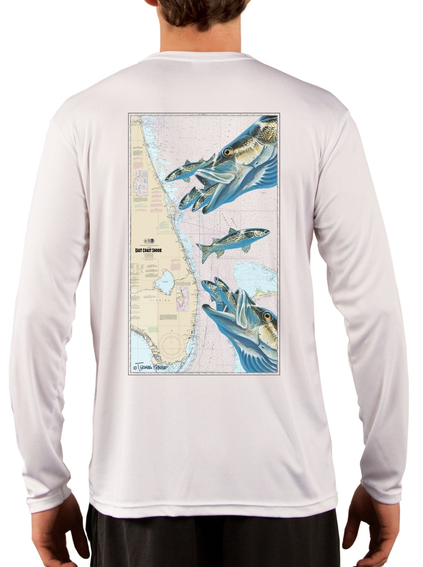 East Coast Mullet Snook Fishing Shirts with Optional Sleeve: Florida Flag or Snook Scale - Skiff Life