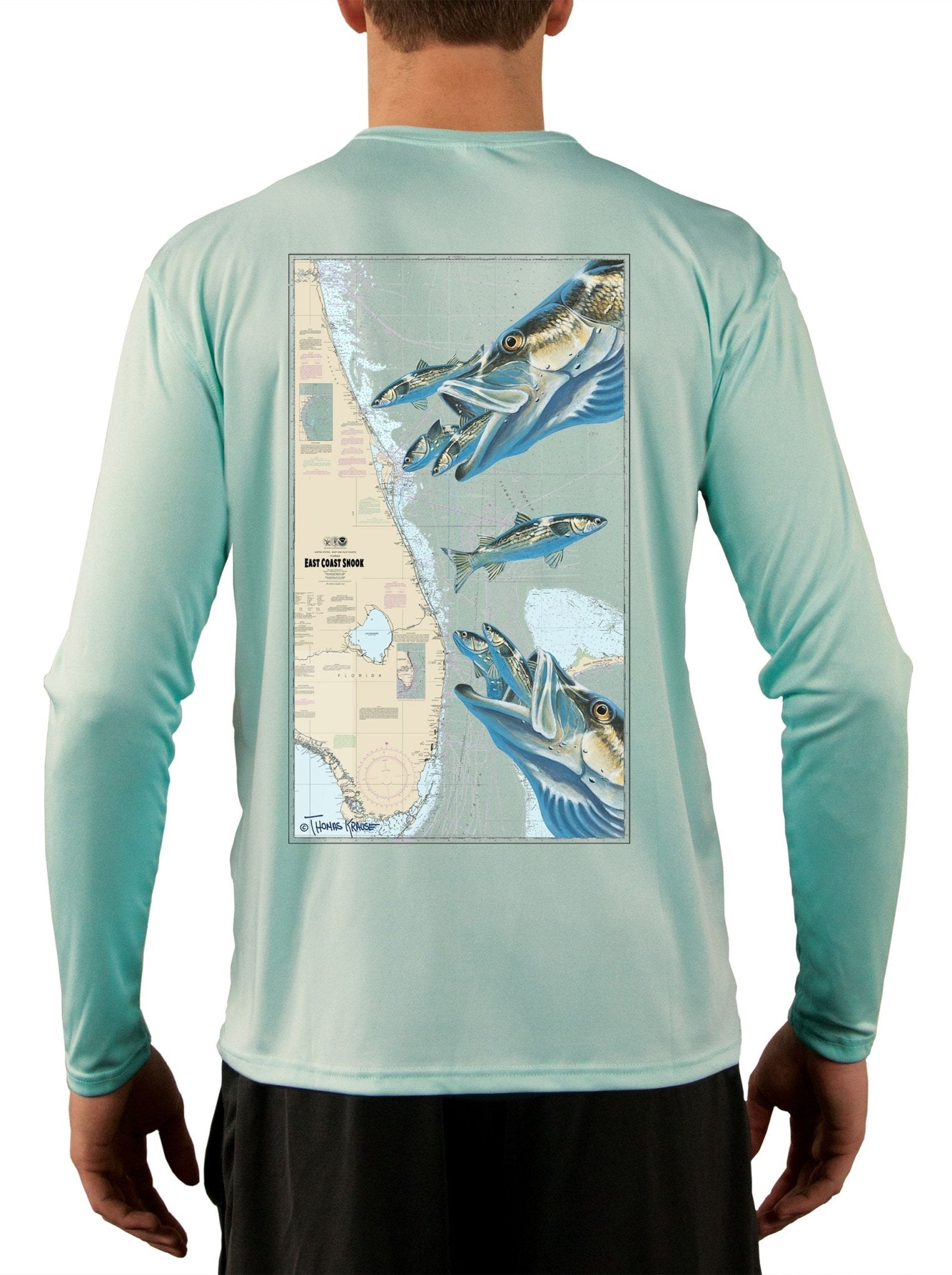 East Coast Mullet Snook Fishing Shirts with Optional Sleeve: Florida Flag or Snook Scale - Skiff Life