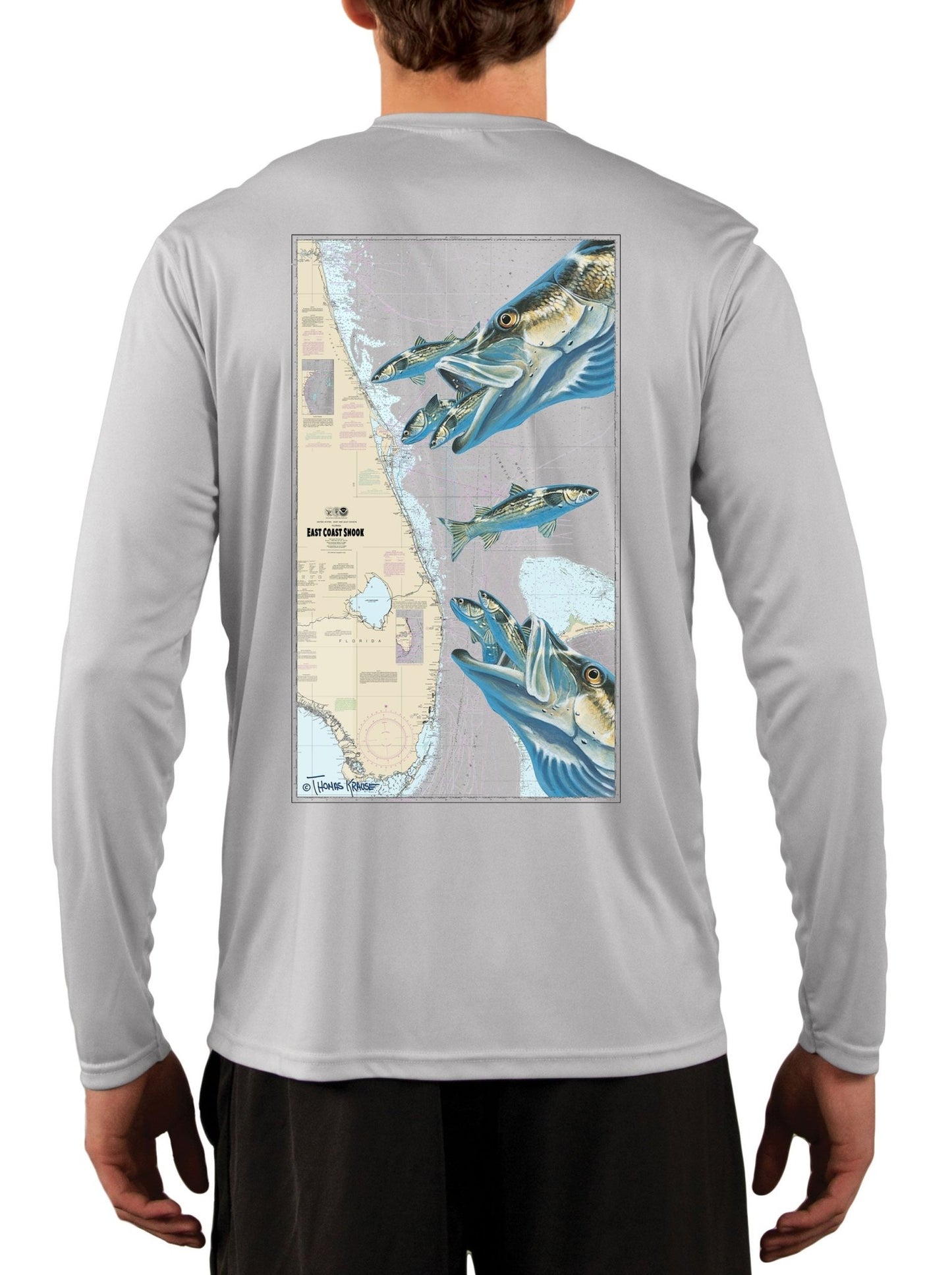 East Coast Mullet Snook Fishing Shirts with Optional Sleeve: Florida Flag or Snook Scale - Skiff Life