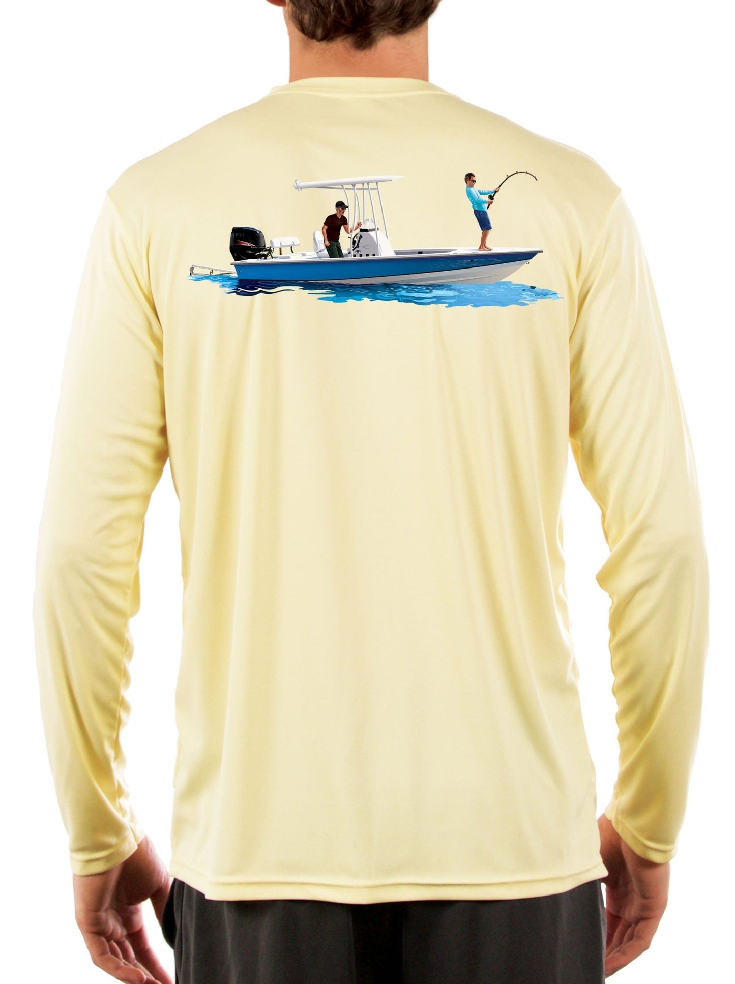 Fishing Shirt Illustrated Center Console Bay Boat - Skiff Life