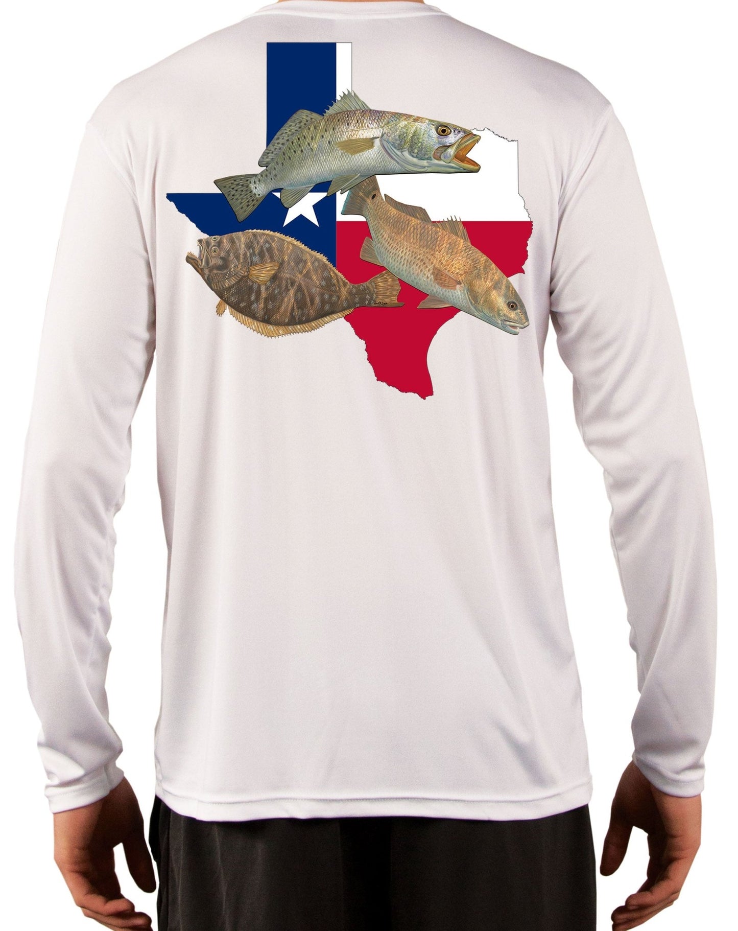 Fishing Shirt Texas Slam Texas State Flag with Optional Flag Sleeve - Skiff Life