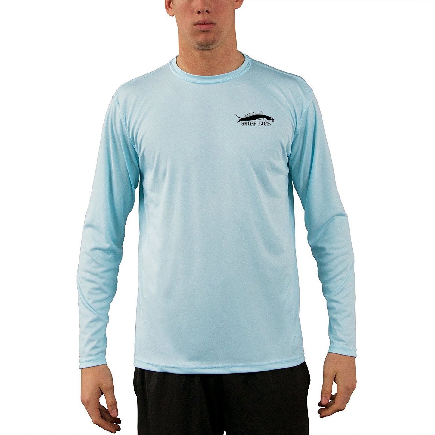 Florida Snook Long Sleeve Mens Fishing Shirt with Florida State Flag Sleeve - Skiff Life