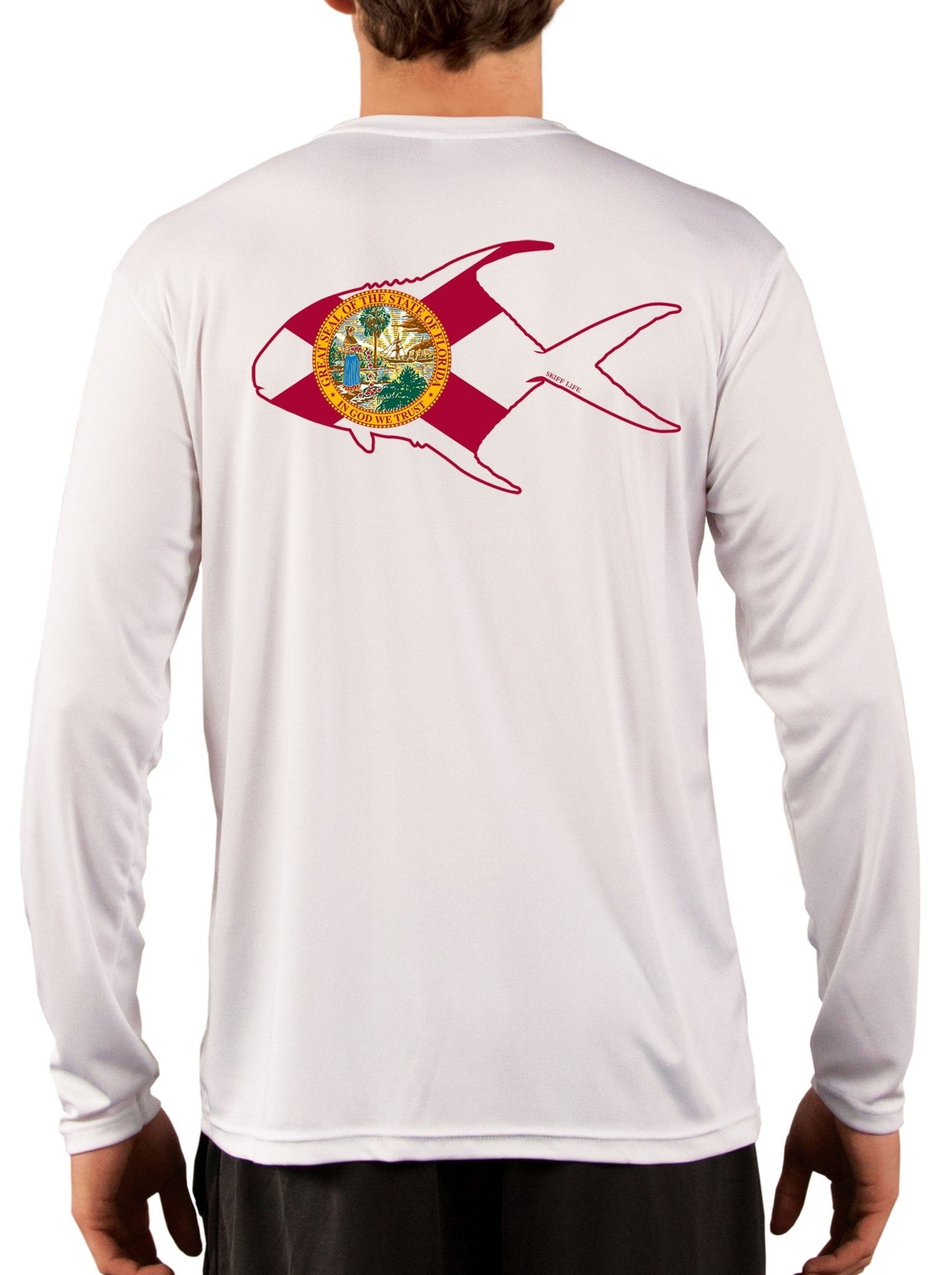 Florida State Flag Permit Florida Keys Fishing Shirts For Men - Skiff Life