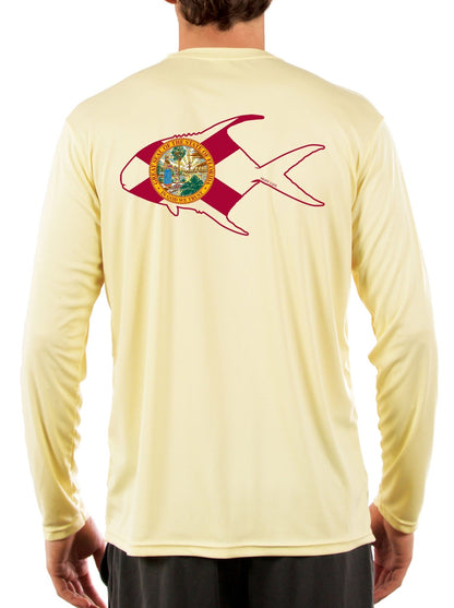 Florida State Flag Permit Florida Keys Fishing Shirts For Men - Skiff Life