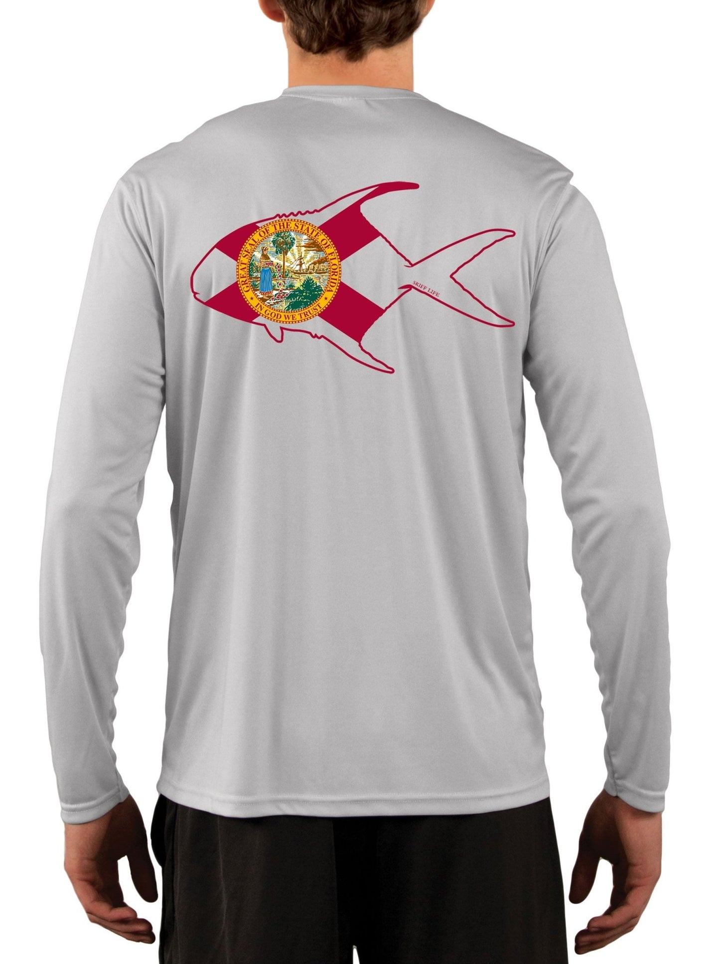 Florida State Flag Permit Florida Keys Fishing Shirts For Men - Skiff Life