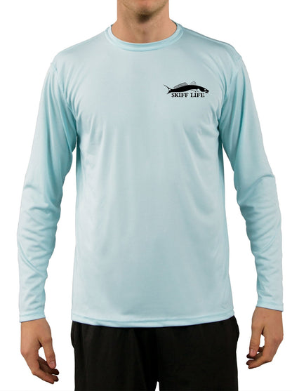 Flounder T Shirt Fluke Fishing - UV Protected +50 Sun Protection with Moisture Wicking Technology - Skiff Life