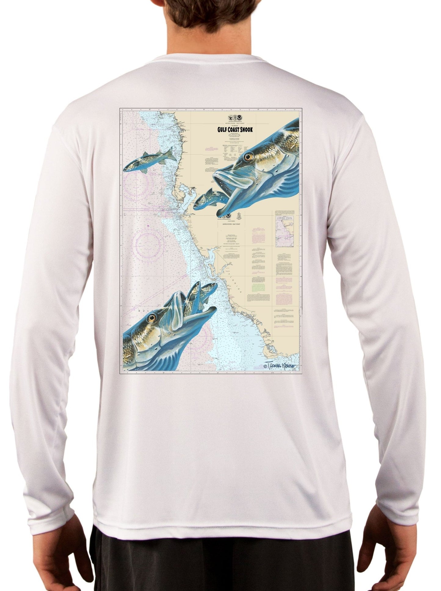 Gulf Coast Mullet Snook Fishing Shirts with Optional Sleeve: Florida Flag or Snook Scale - Skiff Life