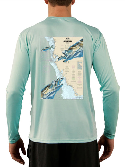 Gulf Coast Mullet Snook Fishing Shirts with Optional Sleeve: Florida Flag or Snook Scale - Skiff Life