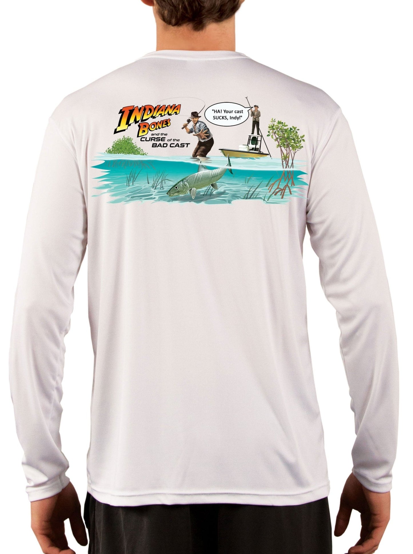 Indiana Jones Shirts Men's Long Sleeve, Moisture Wicking 50+ UPF Fabric for UV Protection - Skiff Life