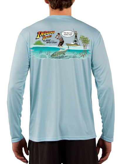 Indiana Jones Shirts Men's Long Sleeve, Moisture Wicking 50+ UPF Fabric for UV Protection - Skiff Life