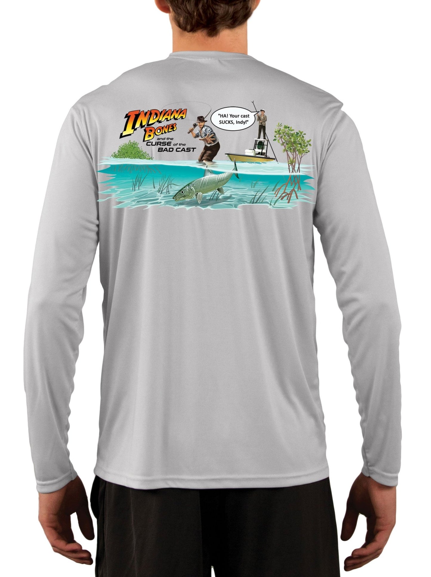 Indiana Jones Shirts Men's Long Sleeve, Moisture Wicking 50+ UPF Fabric for UV Protection - Skiff Life