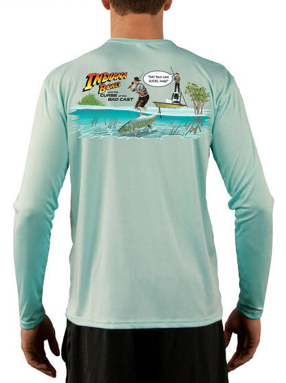 Indiana Jones Shirts Men's Long Sleeve, Moisture Wicking 50+ UPF Fabric for UV Protection - Skiff Life