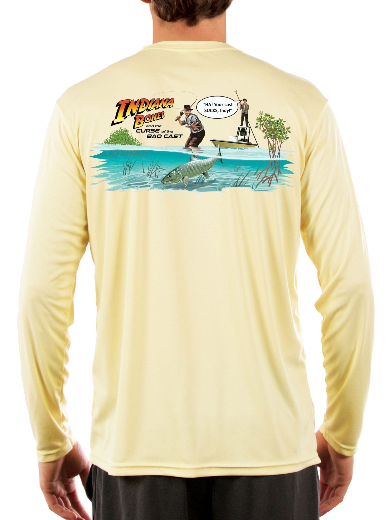 Indiana Jones Shirts Men's Long Sleeve, Moisture Wicking 50+ UPF Fabric for UV Protection - Skiff Life