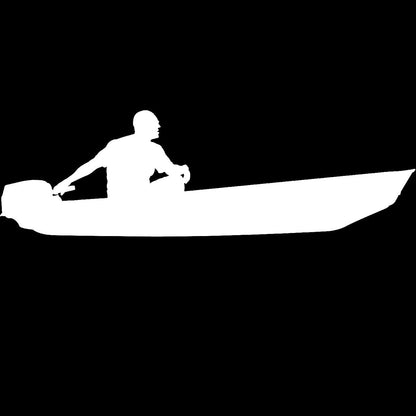 Jon Boat Decals Aluminum Boat 8X3 Outdoor Vinyl Sticker - Skiff Life