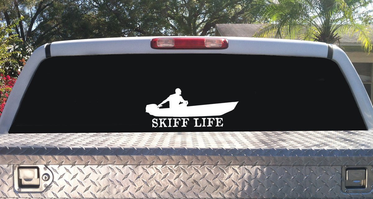 Jon Boat Decals Aluminum Boat 8X3 Outdoor Vinyl Sticker - Skiff Life