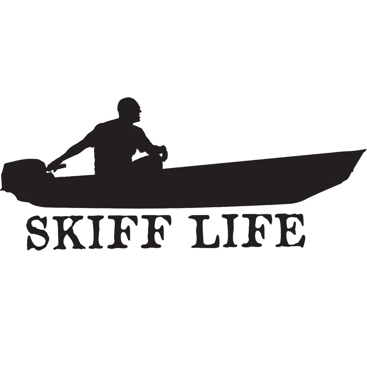 Jon Boat Decals Aluminum Boat 8X3 Outdoor Vinyl Sticker - Skiff Life