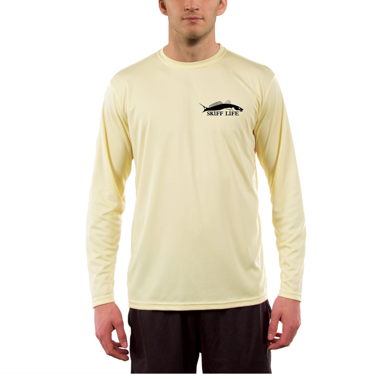 Mangrove Snook Fishing Shirts for Men with Optional Sleeve: Florida Flag or Snook Scale - Skiff Life