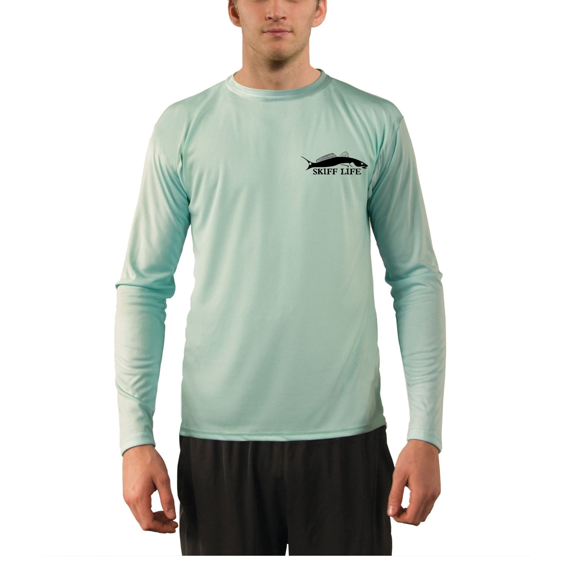 Mangrove Snook Fishing Shirts for Men with Snook Scale Sleeve - Skiff Life