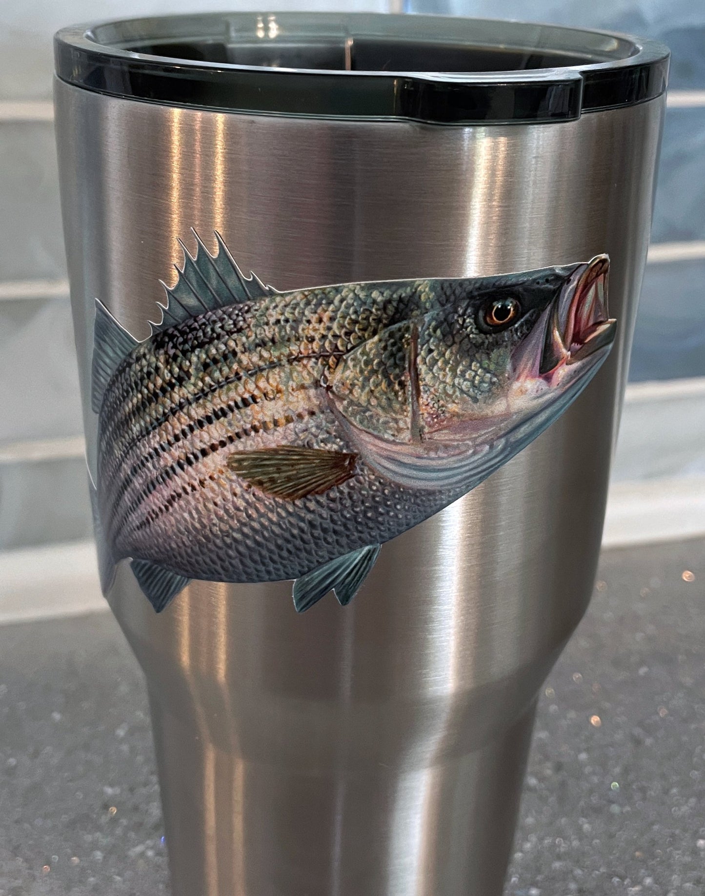 Mini Striped Bass Decal Striper Stickers - Skiff Life