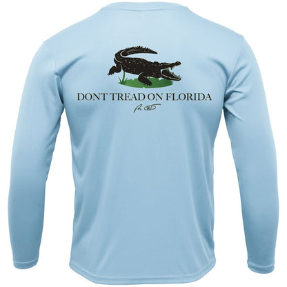 [NEW ARTWORK] Don't Tread On Florida Fishing Shirt with Florida Flag Sleeve - Skiff Life