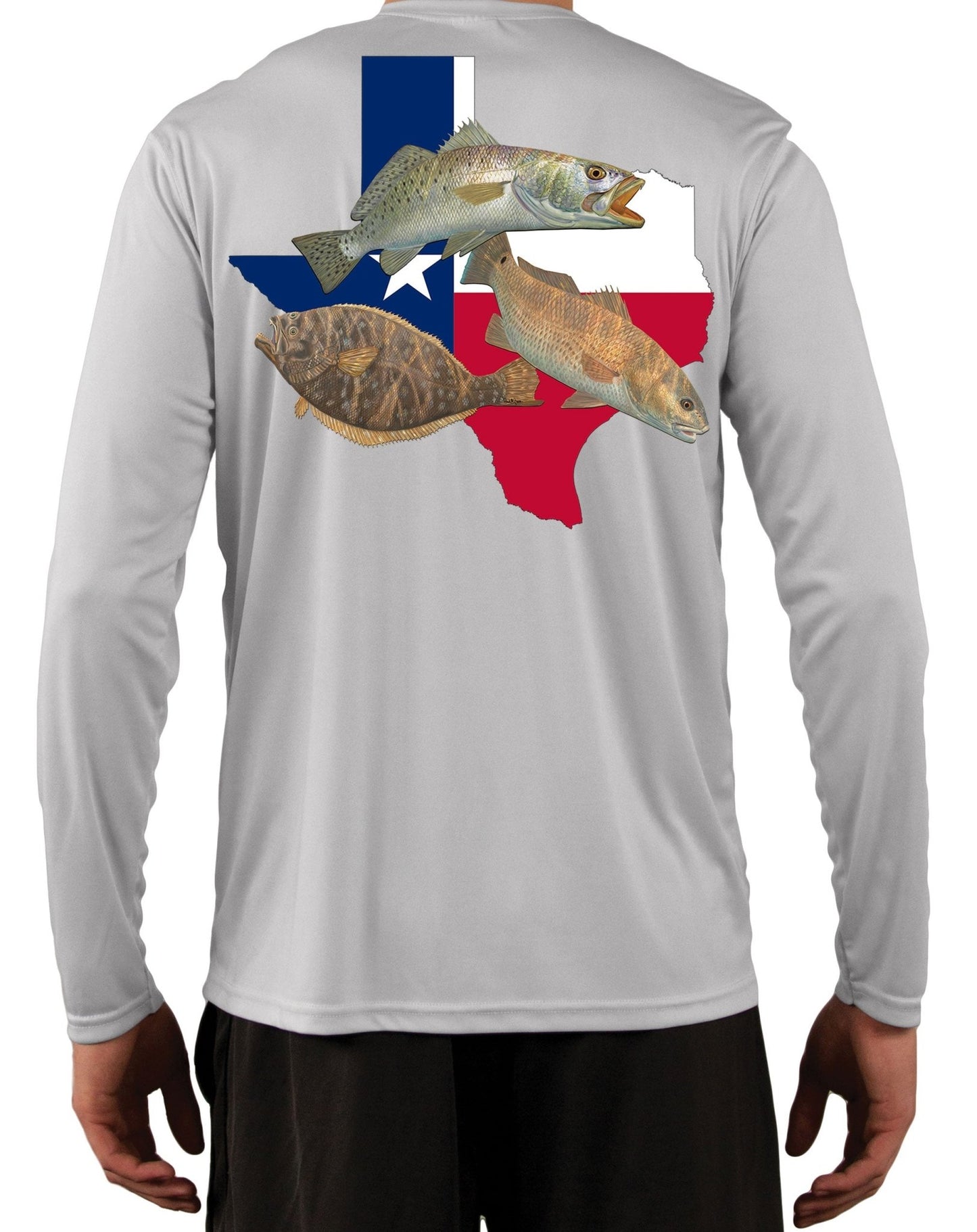 [NEW ARTWORK] Fishing Shirt Texas Slam Texas State Flag with Texas Flag Sleeve - Skiff Life