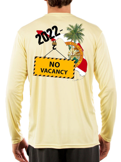 [NEW ARTWORK] Florida No Vacancy 2022 - and Beyond Fishing Shirt with Florida Flag Sleeve - Skiff Life