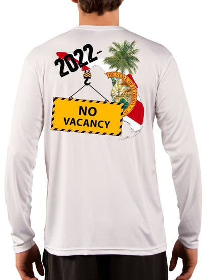 [NEW ARTWORK] Florida No Vacancy 2022 - and Beyond Fishing Shirt with Florida Flag Sleeve - Skiff Life