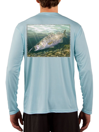 [New] Striper Fishing Shirts for Men with Striped Bass Fish Artwork - Skiff Life