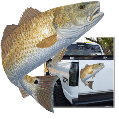 Redfish Decal Red Hot - Skiff Life