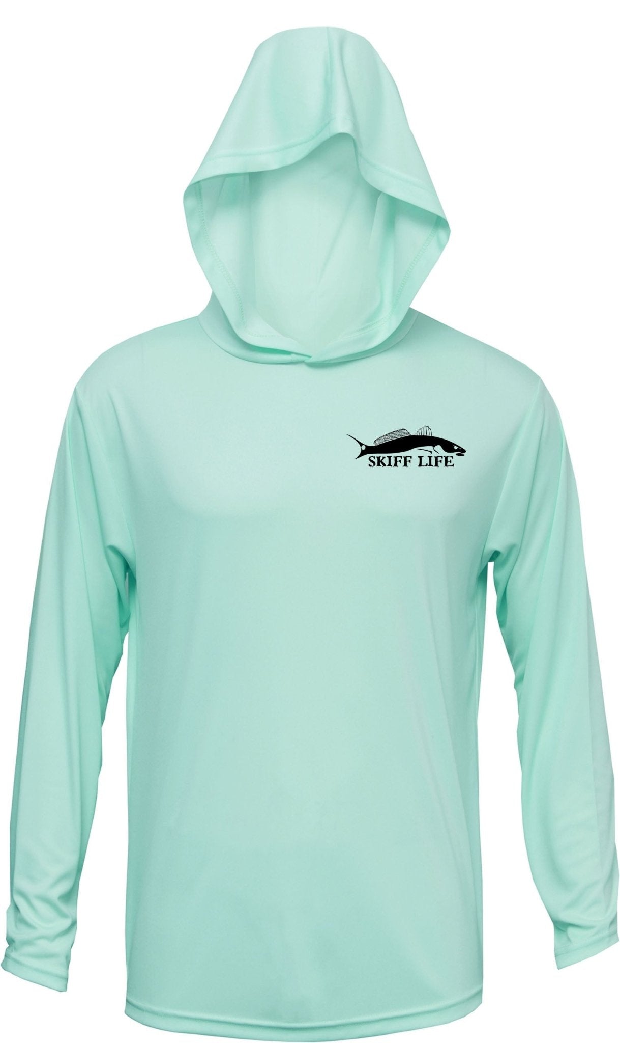 Redfish Fishing Hoodie optional Flag Sleeve Skiff Life