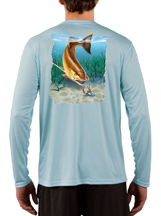 Redfish Men's Fishing Shirt Last Stand Blue Crab - Skiff Life