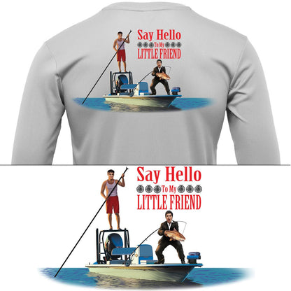 Redfish Scarface Say Hello To My Little Friend Mens Fishing Shirt - Skiff Life