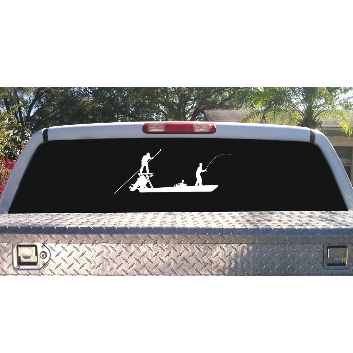 Skiff Life Poling Skiff Boat Decals , Flats Fishing Inshore 10X6 Vinyl Stickers - Skiff Life