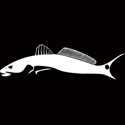 Skiff Life Redfish Tail Chaser Redfish Decal - Red Drum Fishing Sticker Outdoor White Vinyl, Weatherproof, Easy to Apply