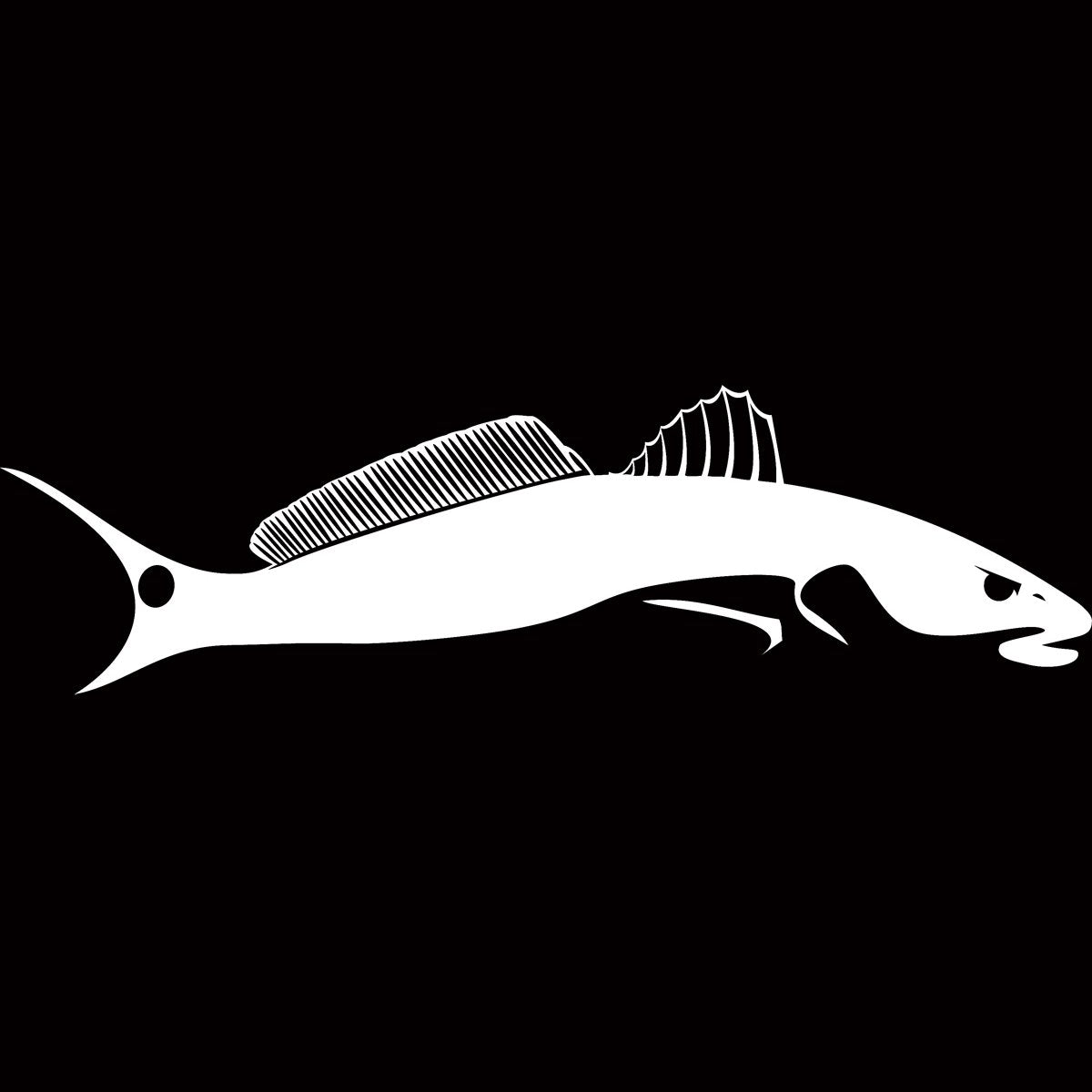 Skiff Life Redfish Tail Chaser Redfish Decal - Red Drum Fishing Sticker for Trucks, Boats, Cars, and Coolers - White Vinyl