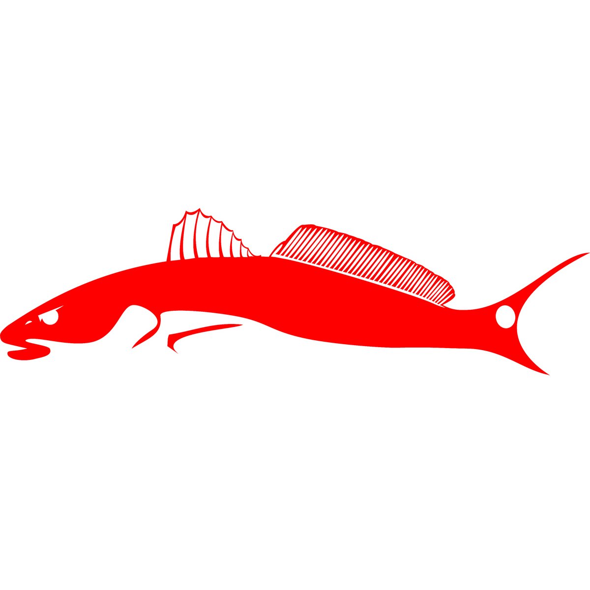 Skiff Life Redfish Tail Chaser Redfish Decal - Red Drum Fishing Sticker for Trucks, Boats, Cars, and Coolers - Red Vinyl