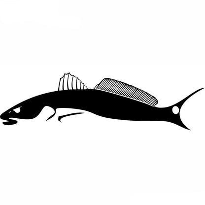 Skiff Life Redfish Tail Chaser Redfish Decal - Red Drum Fishing Sticker for Trucks, Boats, Cars, and Coolers - Black Vinyl