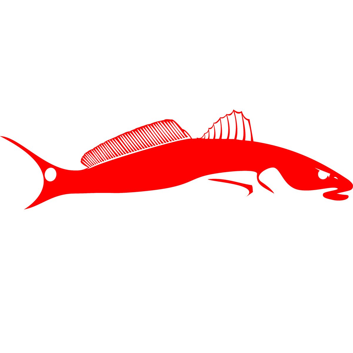 Skiff Life Redfish Tail Chaser Redfish Decal - Red Drum Fishing Sticker for Trucks, Boats, Cars, and Coolers - Red Vinyl