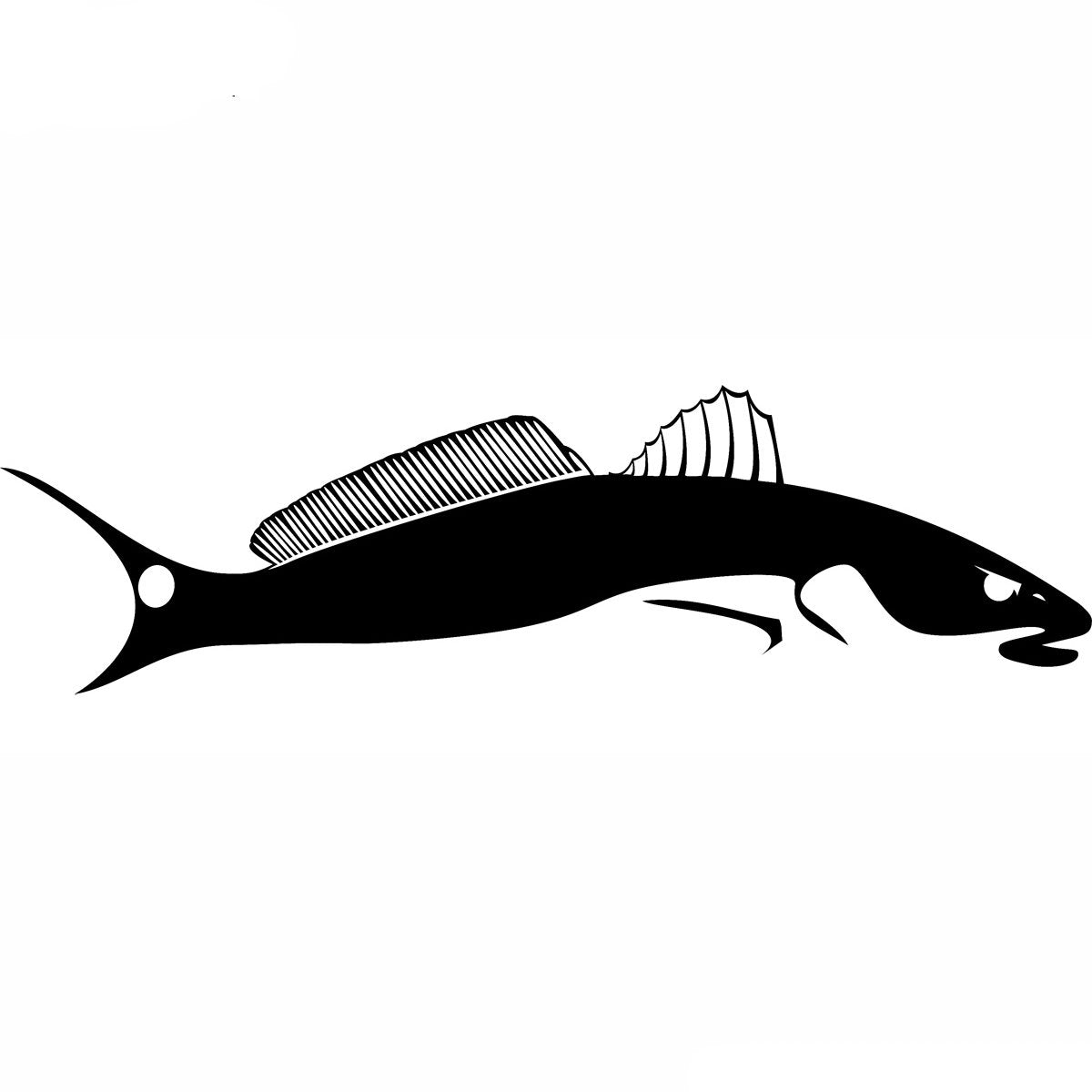 Skiff Life Redfish Tail Chaser Redfish Decal - Red Drum Fishing Sticker Outdoor Black Vinyl, Weatherproof, Easy to Apply