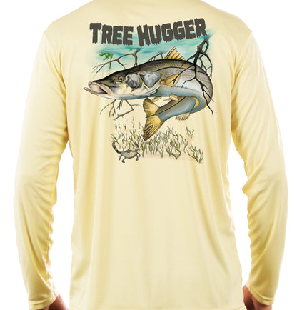 Snook Fishing Shirts Tree Hugger Quick Dry Lightweight UPF 50+ Long Sleeve Rash Guard Swim Moisture Wicking - Skiff Life