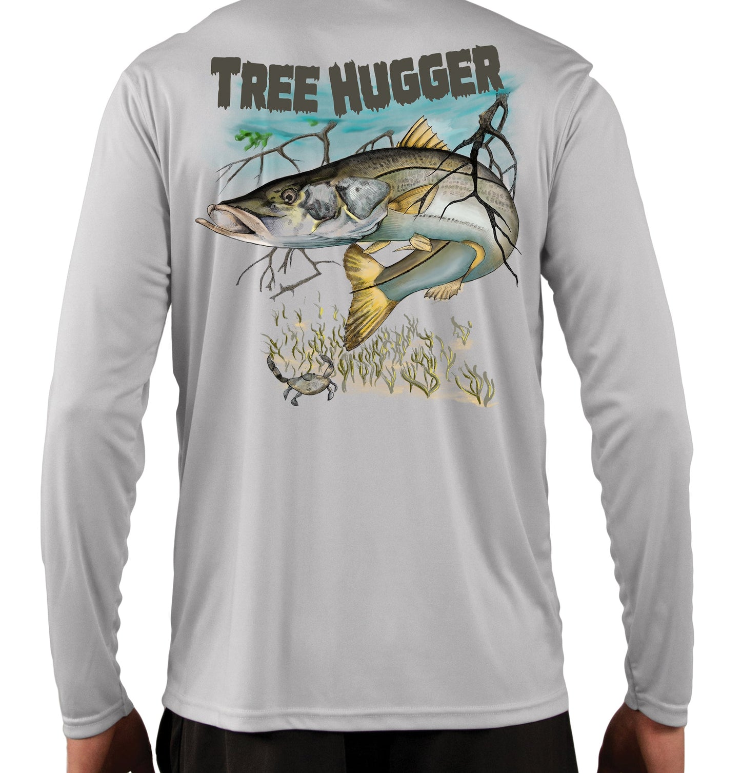 Snook Fishing Shirts Tree Hugger Quick Dry Lightweight UPF 50+ Long Sleeve Rash Guard Swim Moisture Wicking - Skiff Life